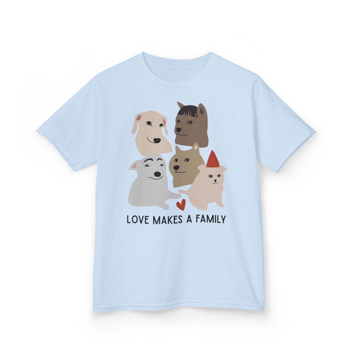 Kids Dog Love Tee - Perfect for Pet Lovers, Gifts for Kids & Family, Adoption Events, Animal Lovers, Birthday Parties