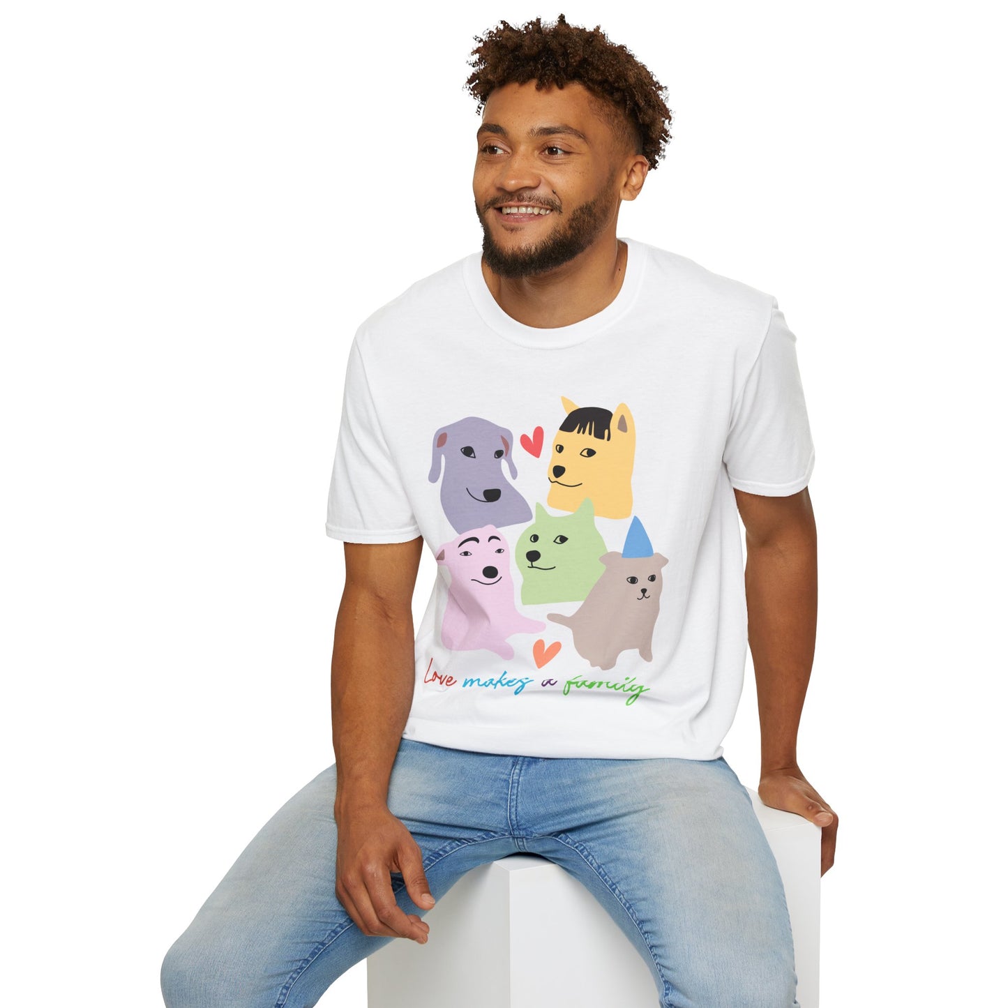 Love Makes a Family Unisex Adult T-Shirt | Rainbow Families Australia Tee, LGBTQ+ Apparel, Family Pride Tee