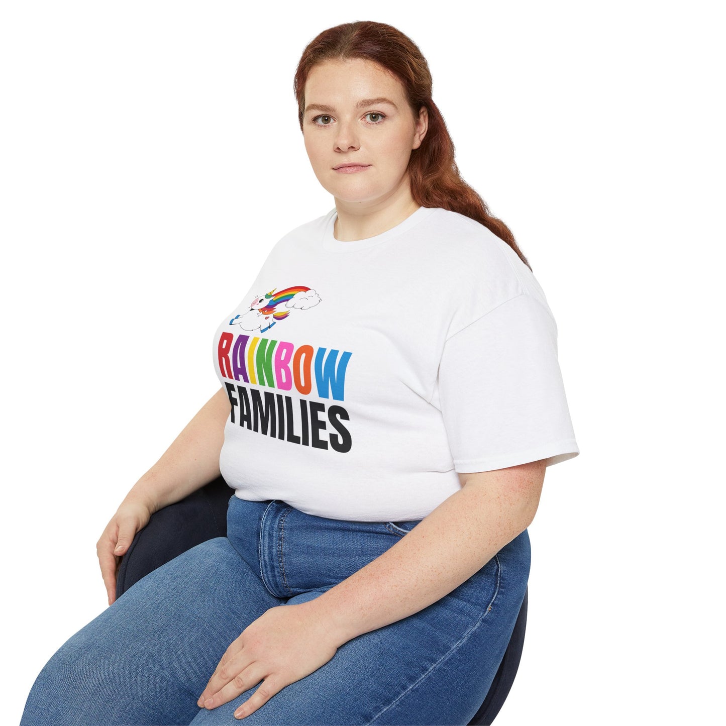 Rainbow Families Unisex Ultra Cotton Tee with Unicorn, LGBTQ+ Apparel, Queer t-shirt, Rainbow Families Merch, Pride Tee, Rainbow Families Australia