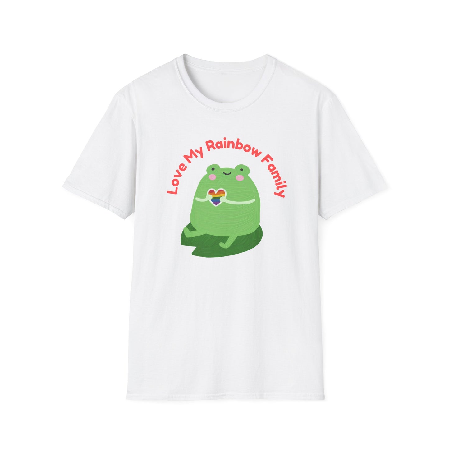 Cute Rainbow Family Frog T-Shirt, Unisex Pride Tee, LGBTQ+ Pride Shirt, Family Love Gift, Fun Casual Wear Pride T-Shirt, Rainbow Families Australia Tee, Queer Apparel
