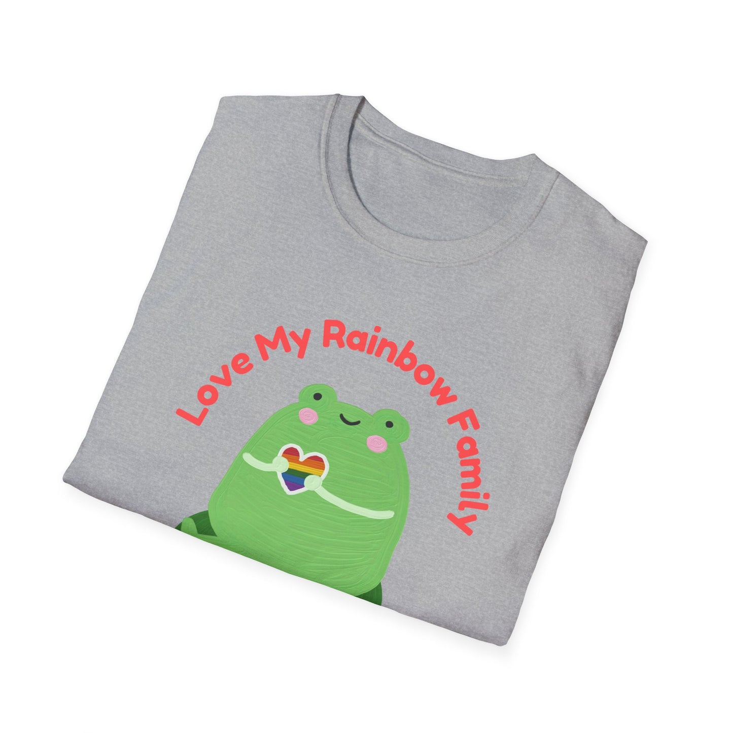 Cute Rainbow Family Frog T-Shirt, Unisex Pride Tee, LGBTQ+ Pride Shirt, Family Love Gift, Fun Casual Wear Pride T-Shirt, Rainbow Families Australia Tee, Queer Apparel