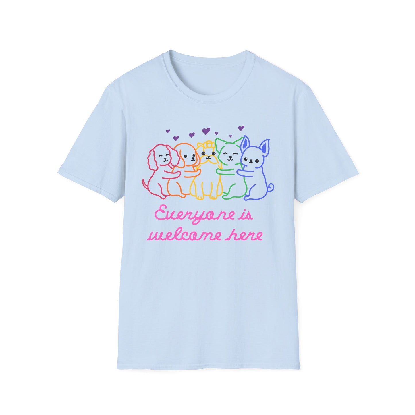 Everyone is welcome here T- Shirt, LGBTQ+ Pride Tee, Diversity and Inclusion Shirt, Love Makes a Family Tee, Rainbow Families Australia T-shirt, Queer Apparel, Pride Supporter