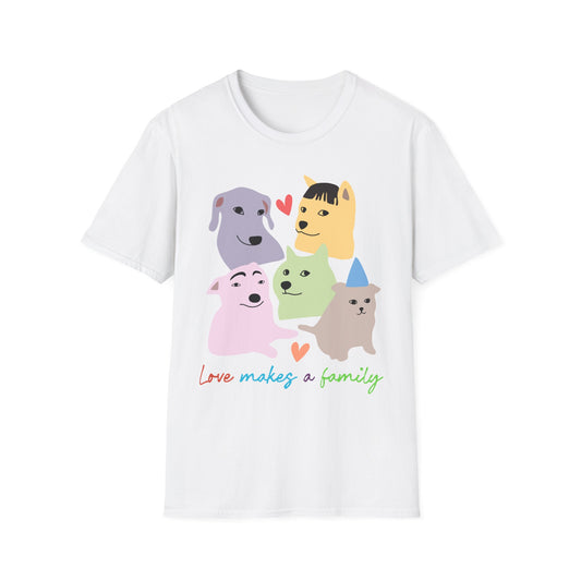 Love Makes a Family Unisex Adult T-Shirt | Rainbow Families Australia Tee, LGBTQ+ Apparel, Family Pride Tee