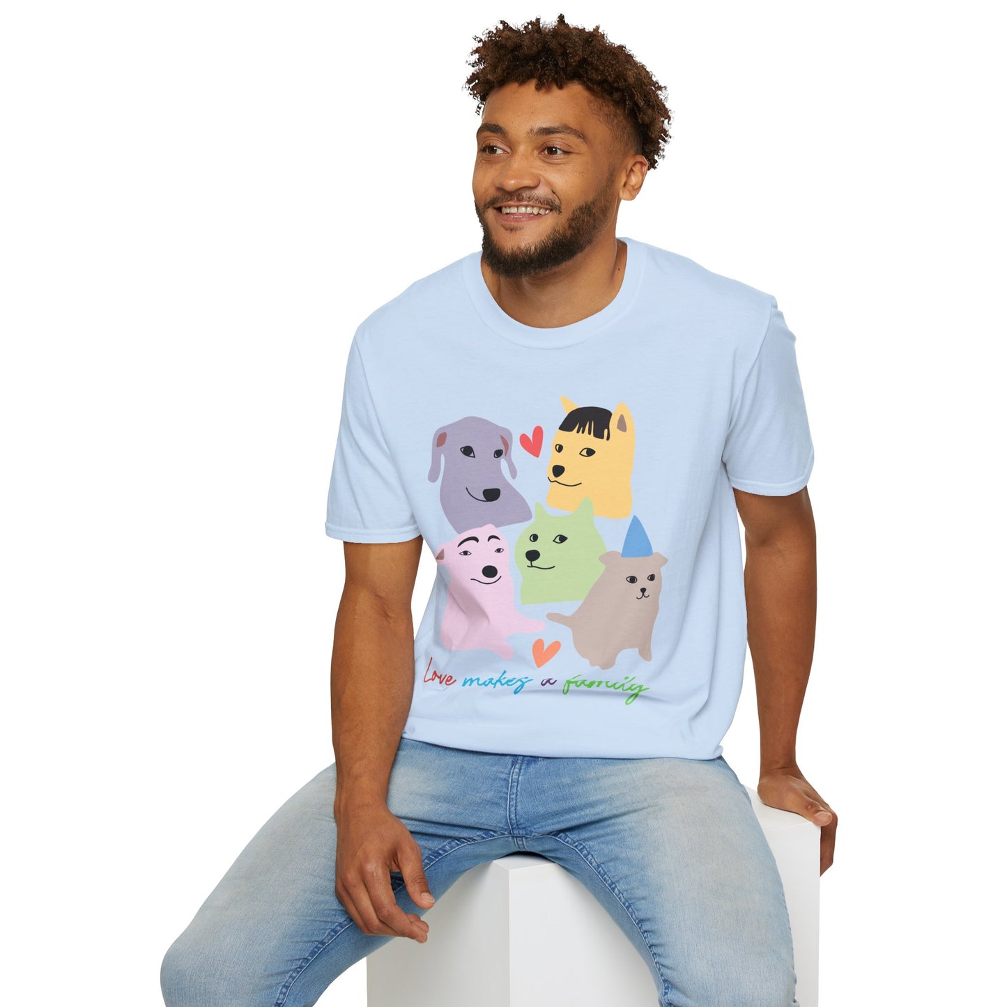 Love Makes a Family Unisex Adult T-Shirt | Rainbow Families Australia Tee, LGBTQ+ Apparel, Family Pride Tee