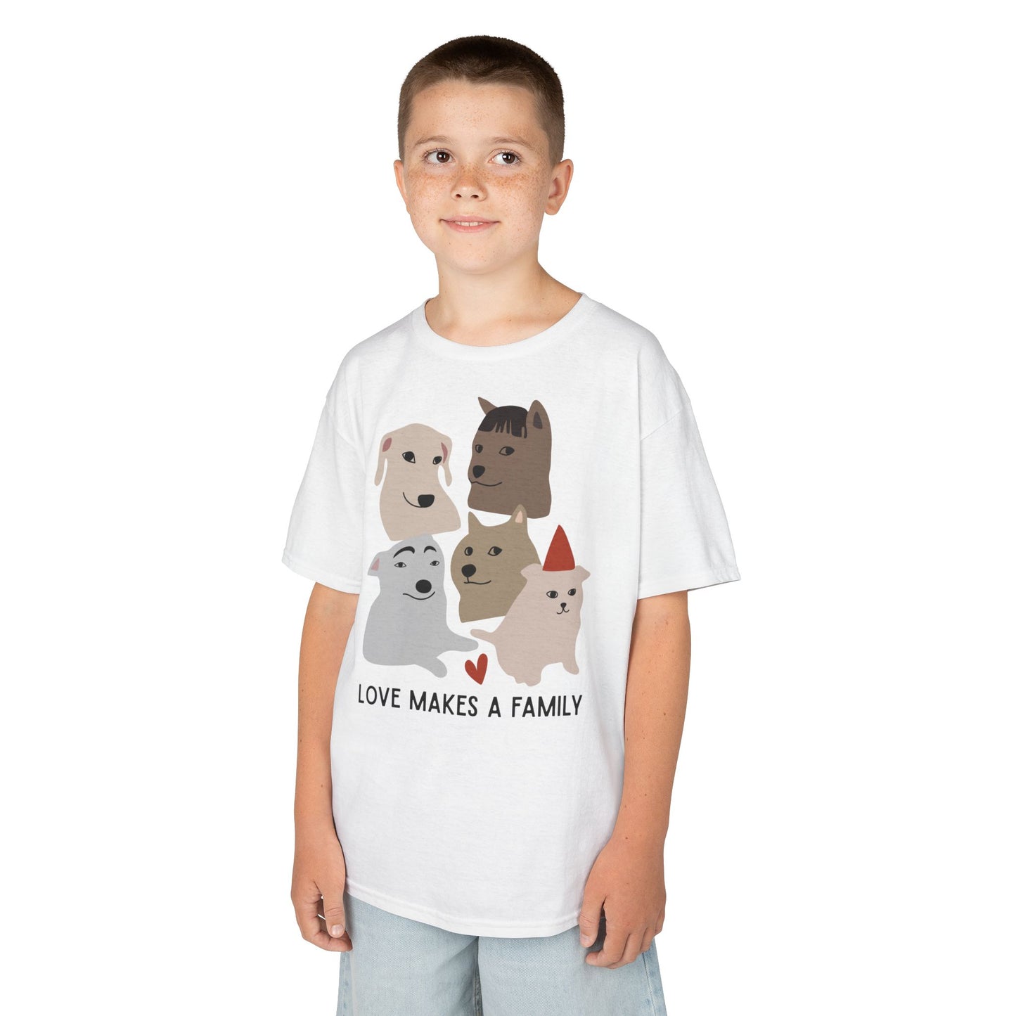 Kids Dog Love Tee - Perfect for Pet Lovers, Gifts for Kids & Family, Adoption Events, Animal Lovers, Birthday Parties