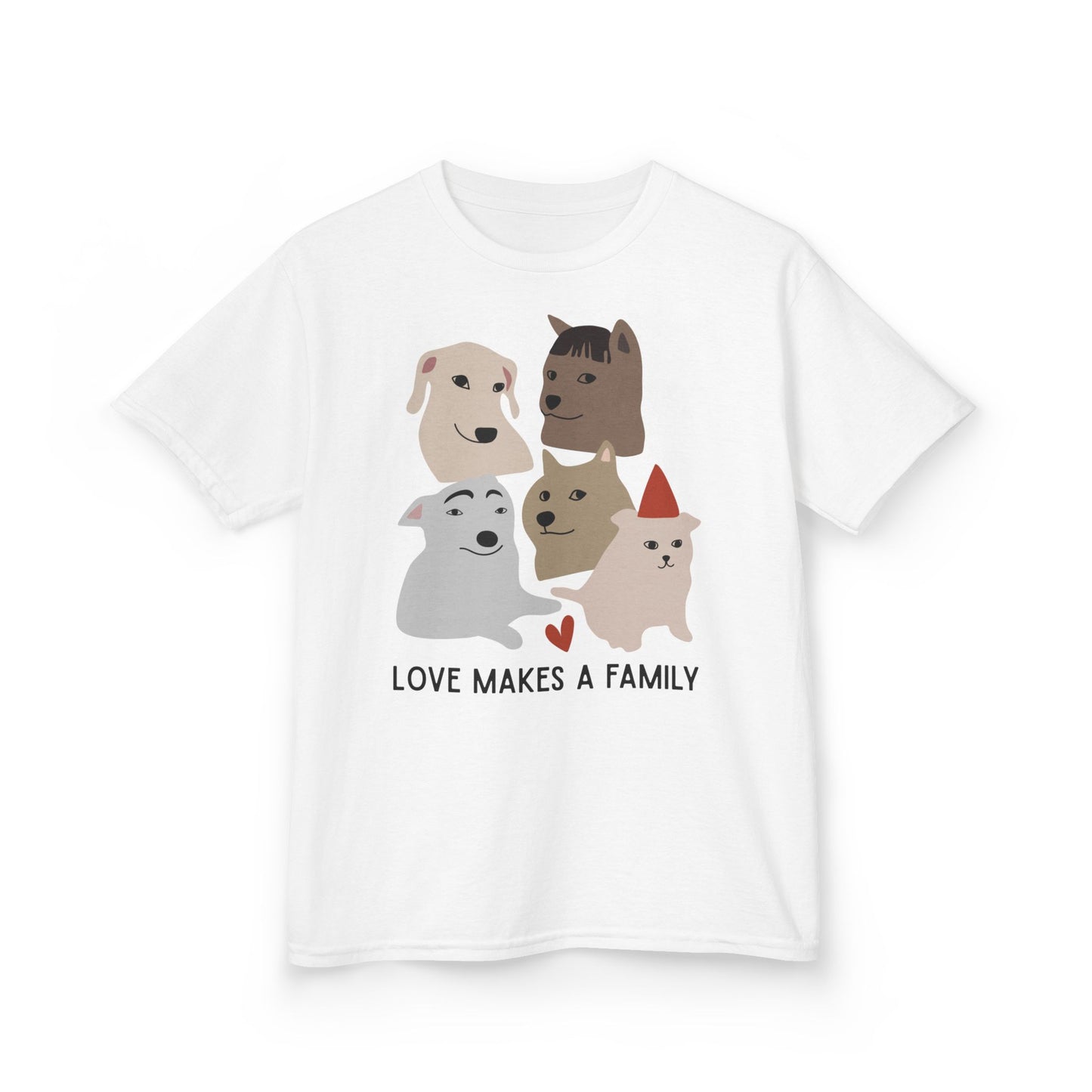 Kids Dog Love Tee - Perfect for Pet Lovers, Gifts for Kids & Family, Adoption Events, Animal Lovers, Birthday Parties