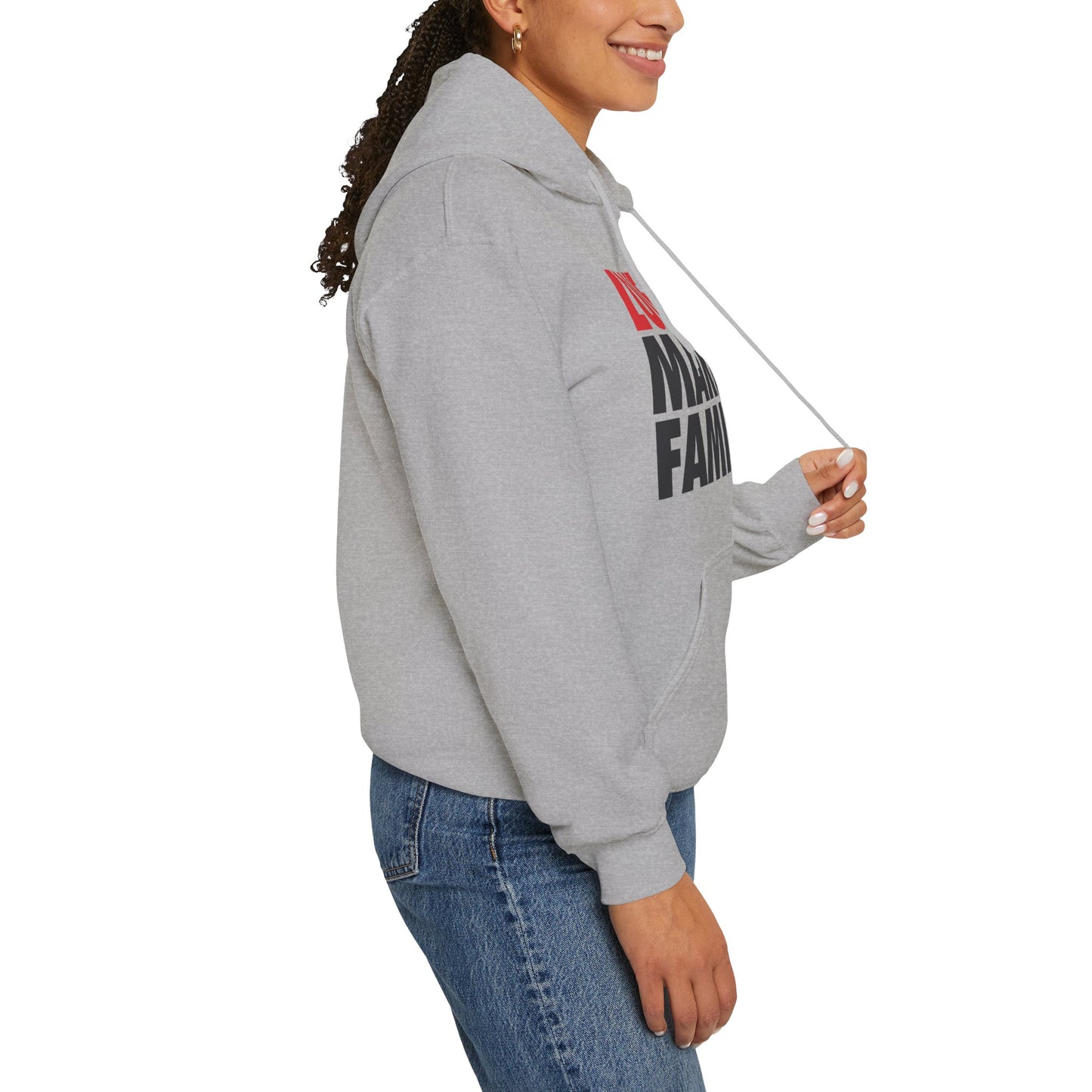 Love Makes a Family Hoodie Adult Unisex, Rainbow Families Hoodie, Unisex Rainbow Family Merch, LGBTQ+ Pride Apparel, Rainbow Families Australia hoodie, red and black logo