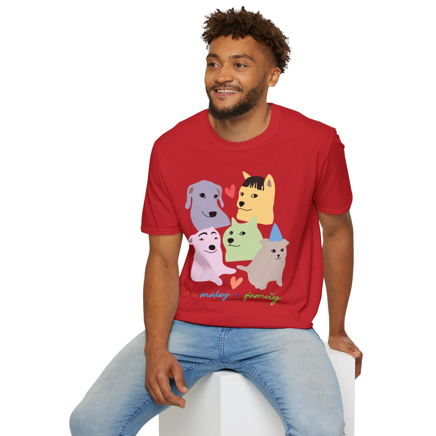 Love Makes a Family Unisex Adult T-Shirt | Rainbow Families Australia Tee, LGBTQ+ Apparel, Family Pride Tee