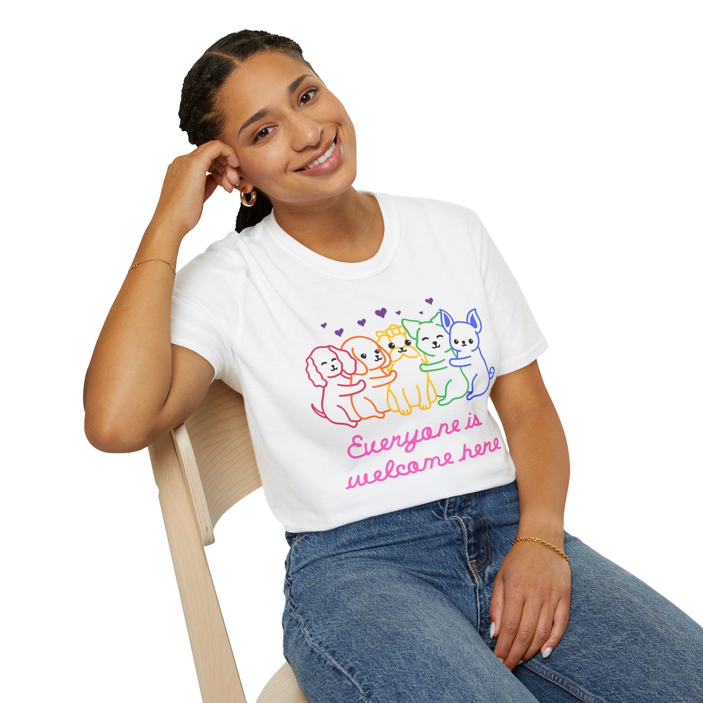 Everyone is welcome here T- Shirt, LGBTQ+ Pride Tee, Diversity and Inclusion Shirt, Love Makes a Family Tee, Rainbow Families Australia T-shirt, Queer Apparel, Pride Supporter