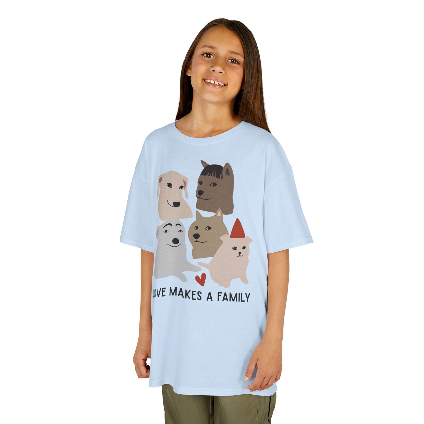 Kids Dog Love Tee - Perfect for Pet Lovers, Gifts for Kids & Family, Adoption Events, Animal Lovers, Birthday Parties