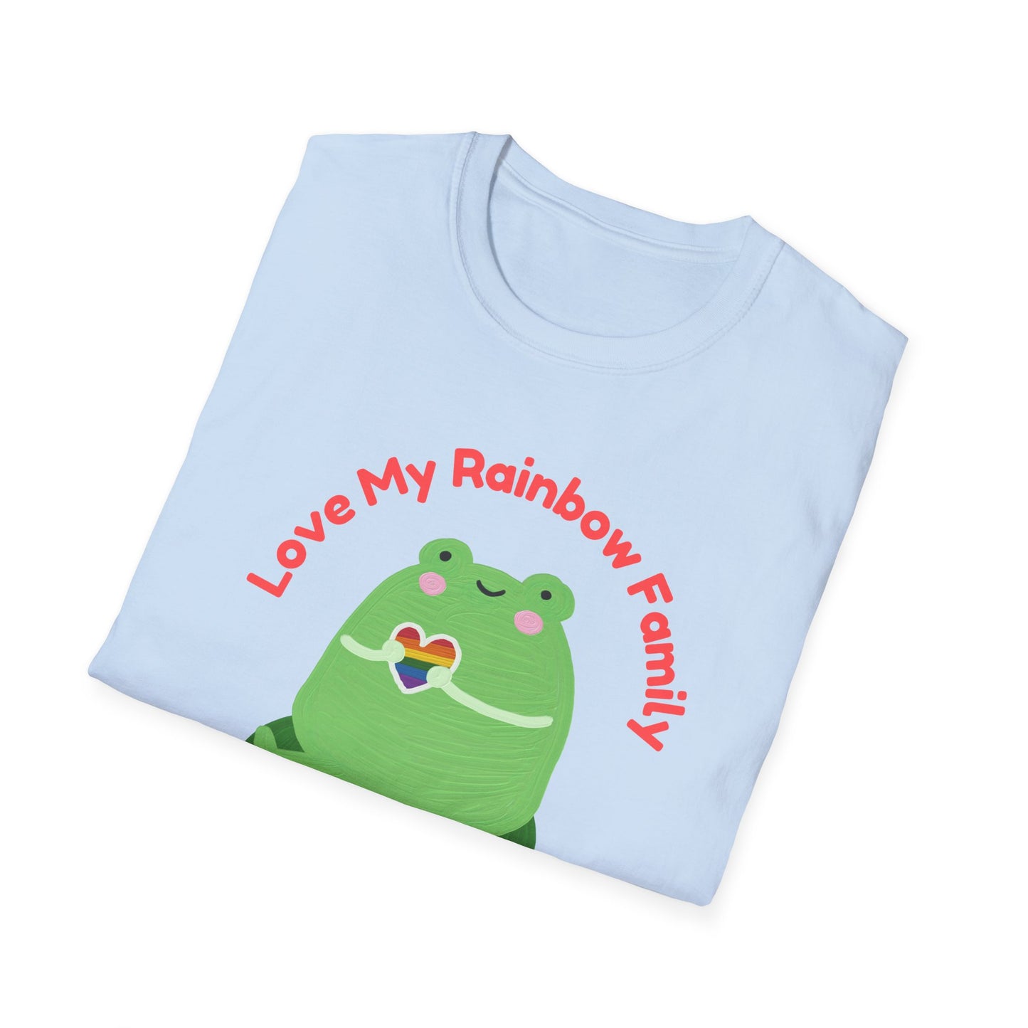 Cute Rainbow Family Frog T-Shirt, Unisex Pride Tee, LGBTQ+ Pride Shirt, Family Love Gift, Fun Casual Wear Pride T-Shirt, Rainbow Families Australia Tee, Queer Apparel