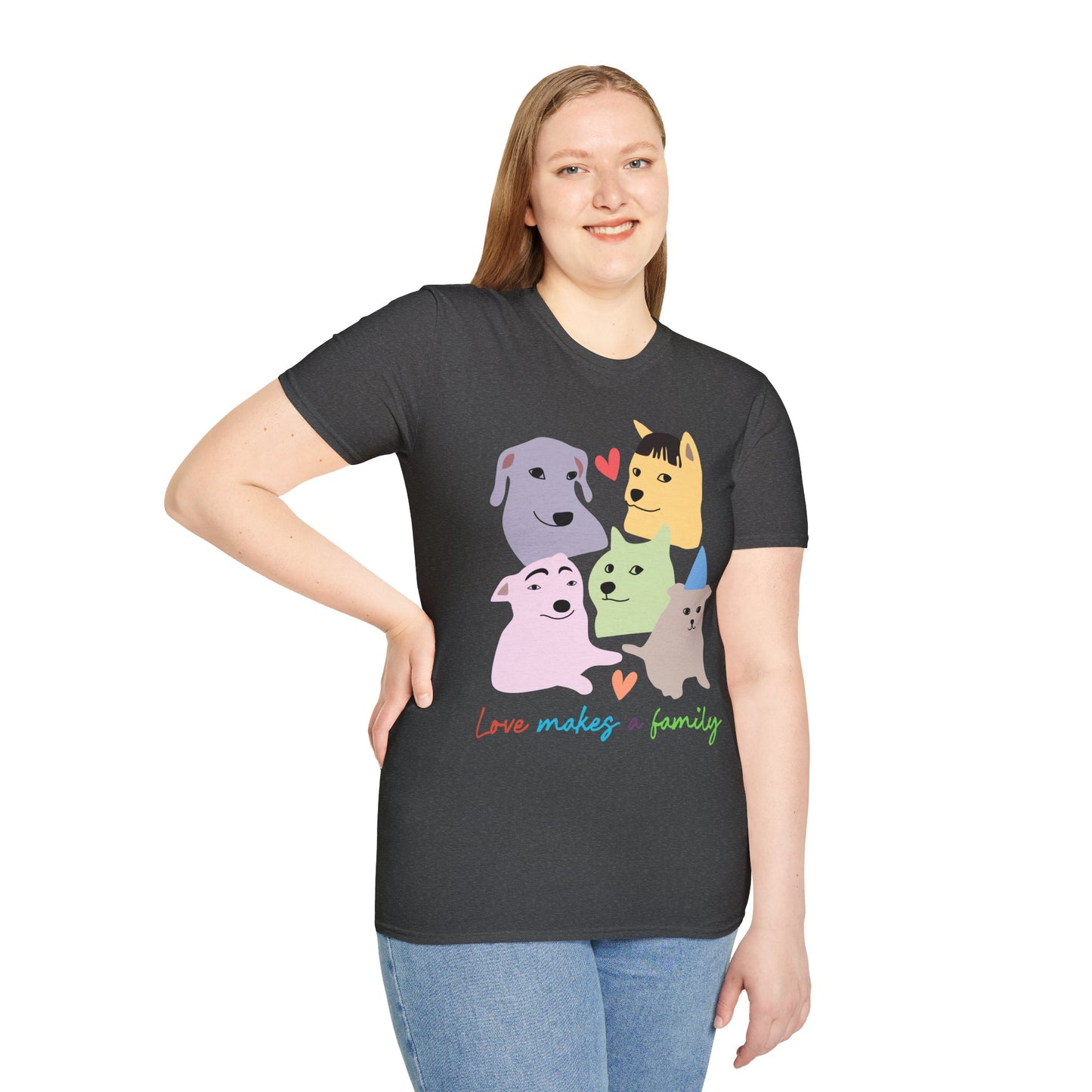 Love Makes a Family Unisex Adult T-Shirt | Rainbow Families Australia Tee, LGBTQ+ Apparel, Family Pride Tee