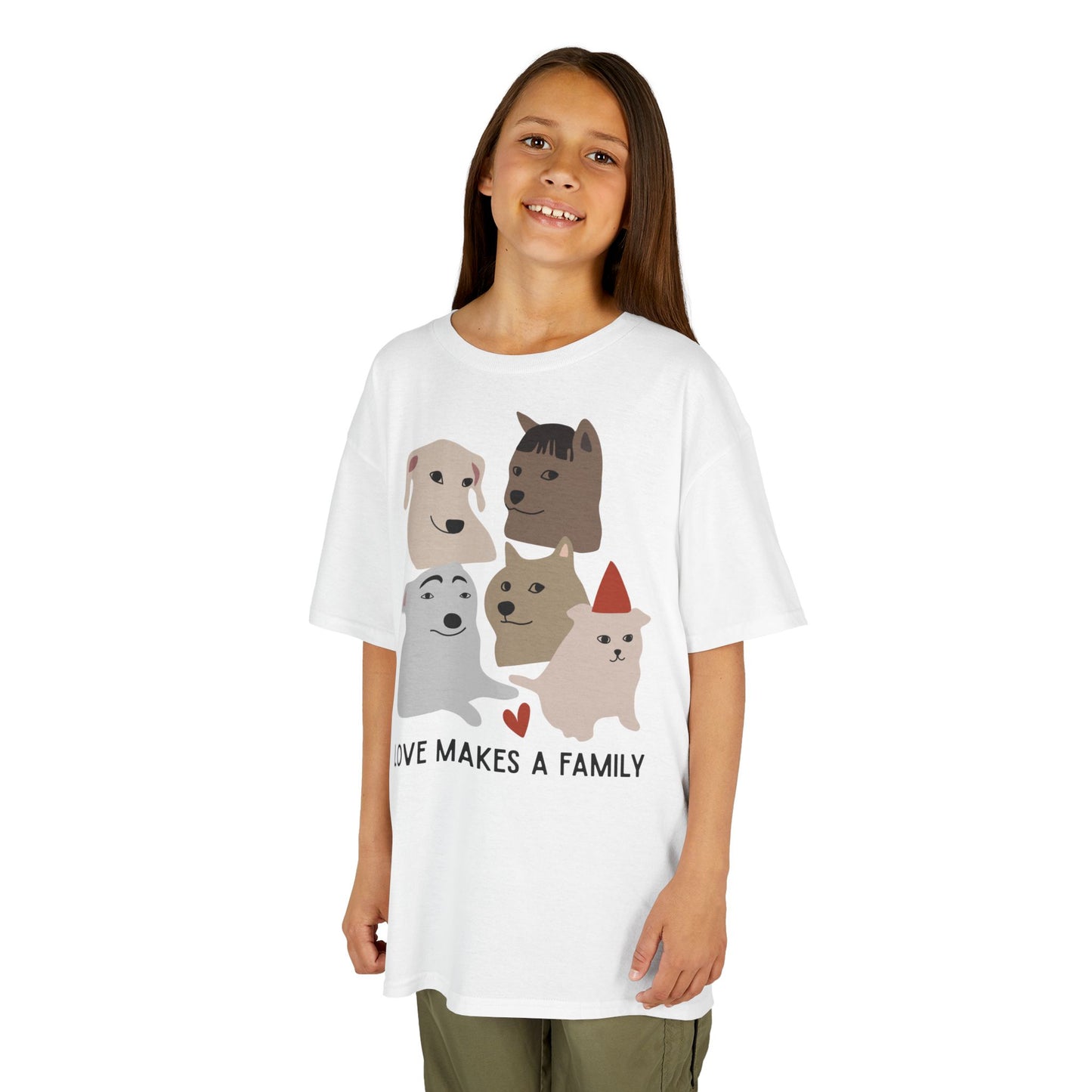 Kids Dog Love Tee - Perfect for Pet Lovers, Gifts for Kids & Family, Adoption Events, Animal Lovers, Birthday Parties
