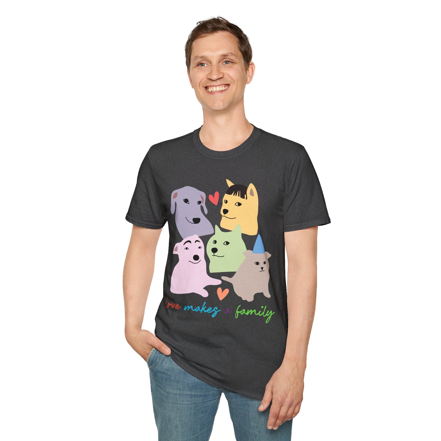 Love Makes a Family Unisex Adult T-Shirt | Rainbow Families Australia Tee, LGBTQ+ Apparel, Family Pride Tee