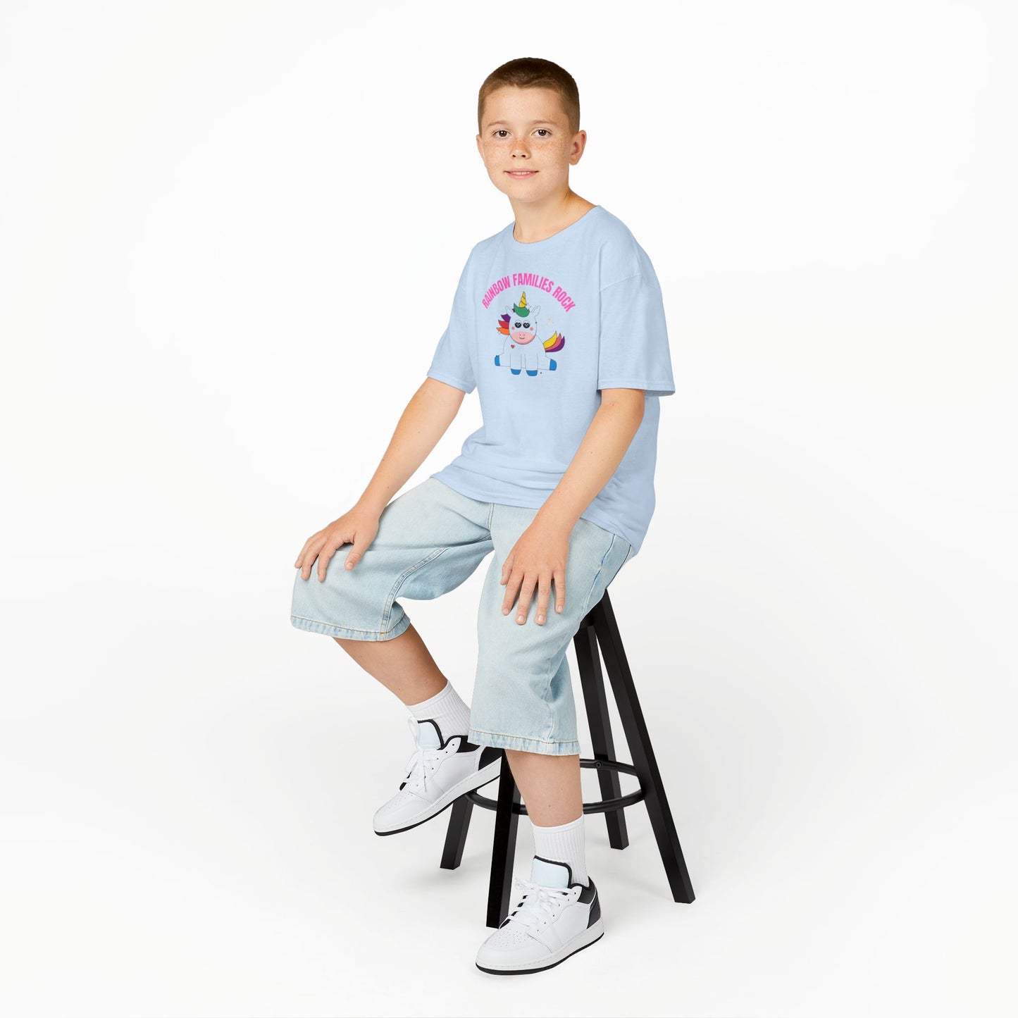 Rainbow Families Rock Unicorn Kids Tee, Cute Pride Kid's Shirt, LGBTQ+ shirt Gift, Family Pride Apparel, Rainbow Families Tees for Kids, Rainbow Family Shirt