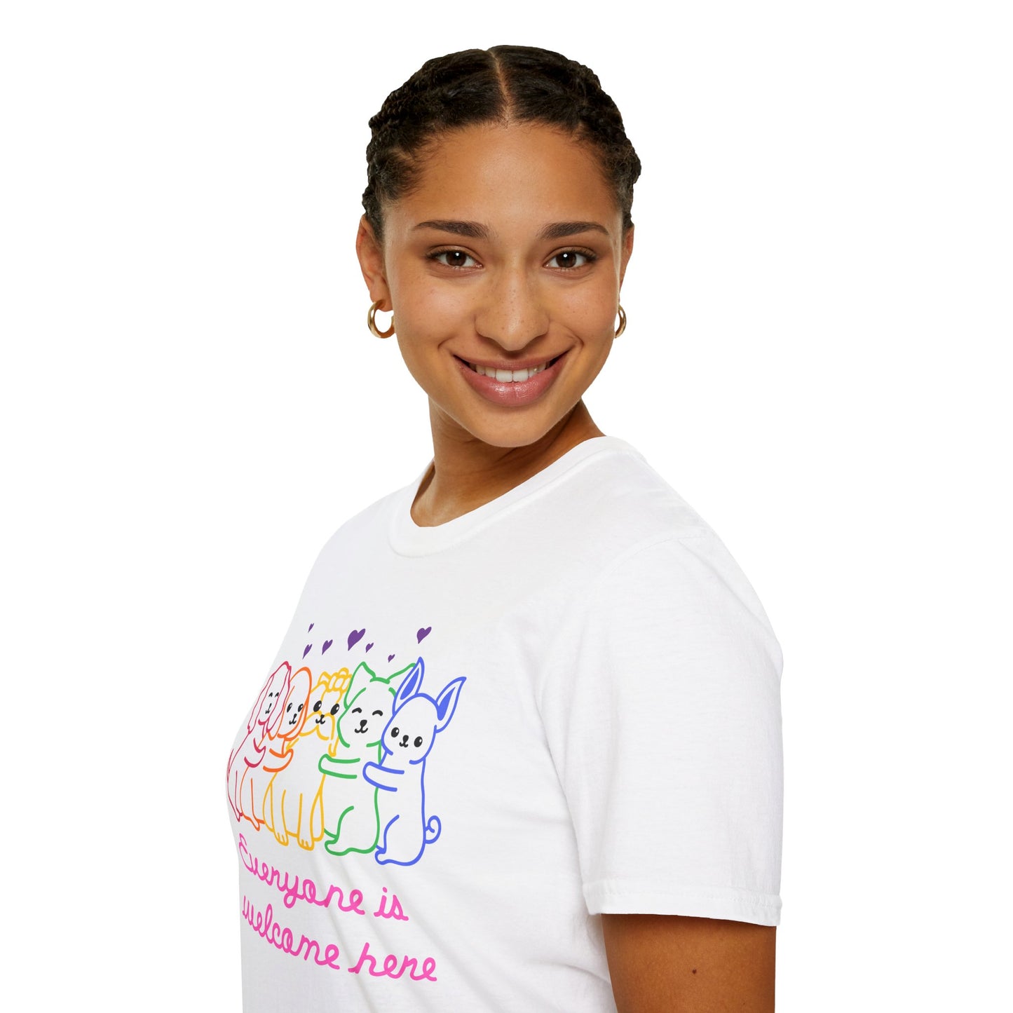 Everyone is welcome here T- Shirt, LGBTQ+ Pride Tee, Diversity and Inclusion Shirt, Love Makes a Family Tee, Rainbow Families Australia T-shirt, Queer Apparel, Pride Supporter