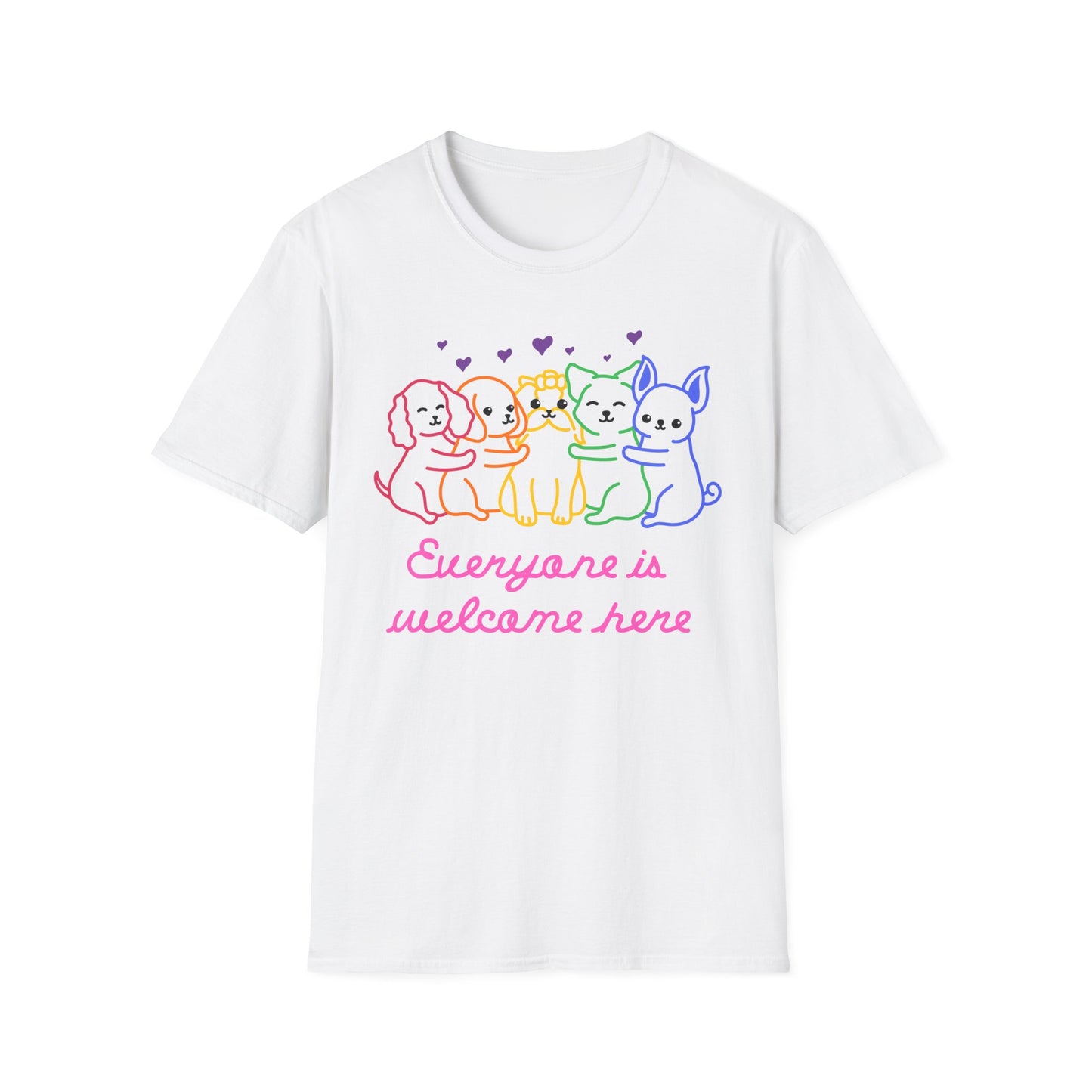Everyone is welcome here T- Shirt, LGBTQ+ Pride Tee, Diversity and Inclusion Shirt, Love Makes a Family Tee, Rainbow Families Australia T-shirt, Queer Apparel, Pride Supporter