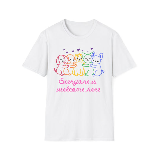 Everyone is welcome here T- Shirt, LGBTQ+ Pride Tee, Diversity and Inclusion Shirt, Love Makes a Family Tee, Rainbow Families Australia T-shirt, Queer Apparel, Pride Supporter