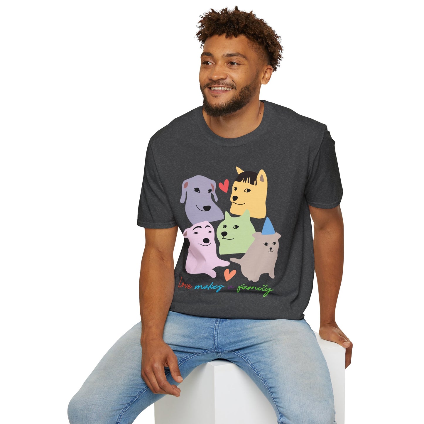 Love Makes a Family Unisex Adult T-Shirt | Rainbow Families Australia Tee, LGBTQ+ Apparel, Family Pride Tee