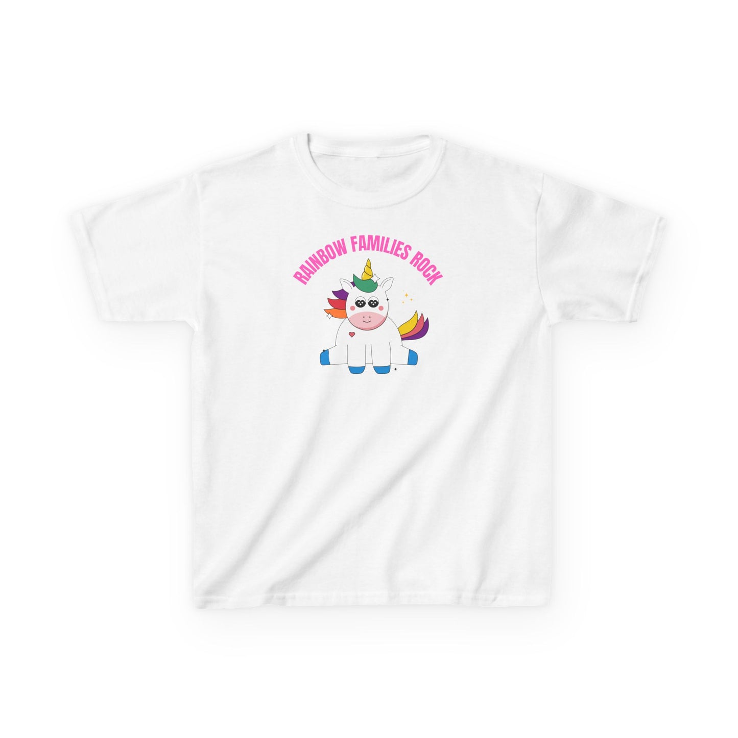 Rainbow Families Rock Unicorn Kids Tee, Cute Pride Kid's Shirt, LGBTQ+ shirt Gift, Family Pride Apparel, Rainbow Families Tees for Kids, Rainbow Family Shirt