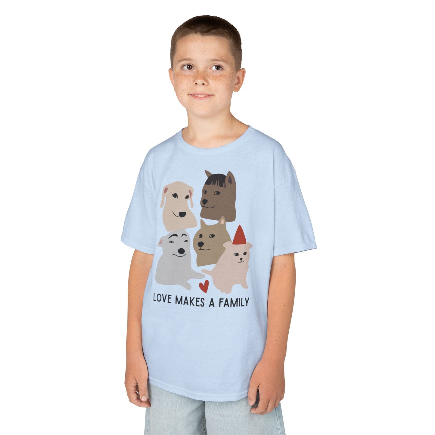 Kids Dog Love Tee - Perfect for Pet Lovers, Gifts for Kids & Family, Adoption Events, Animal Lovers, Birthday Parties