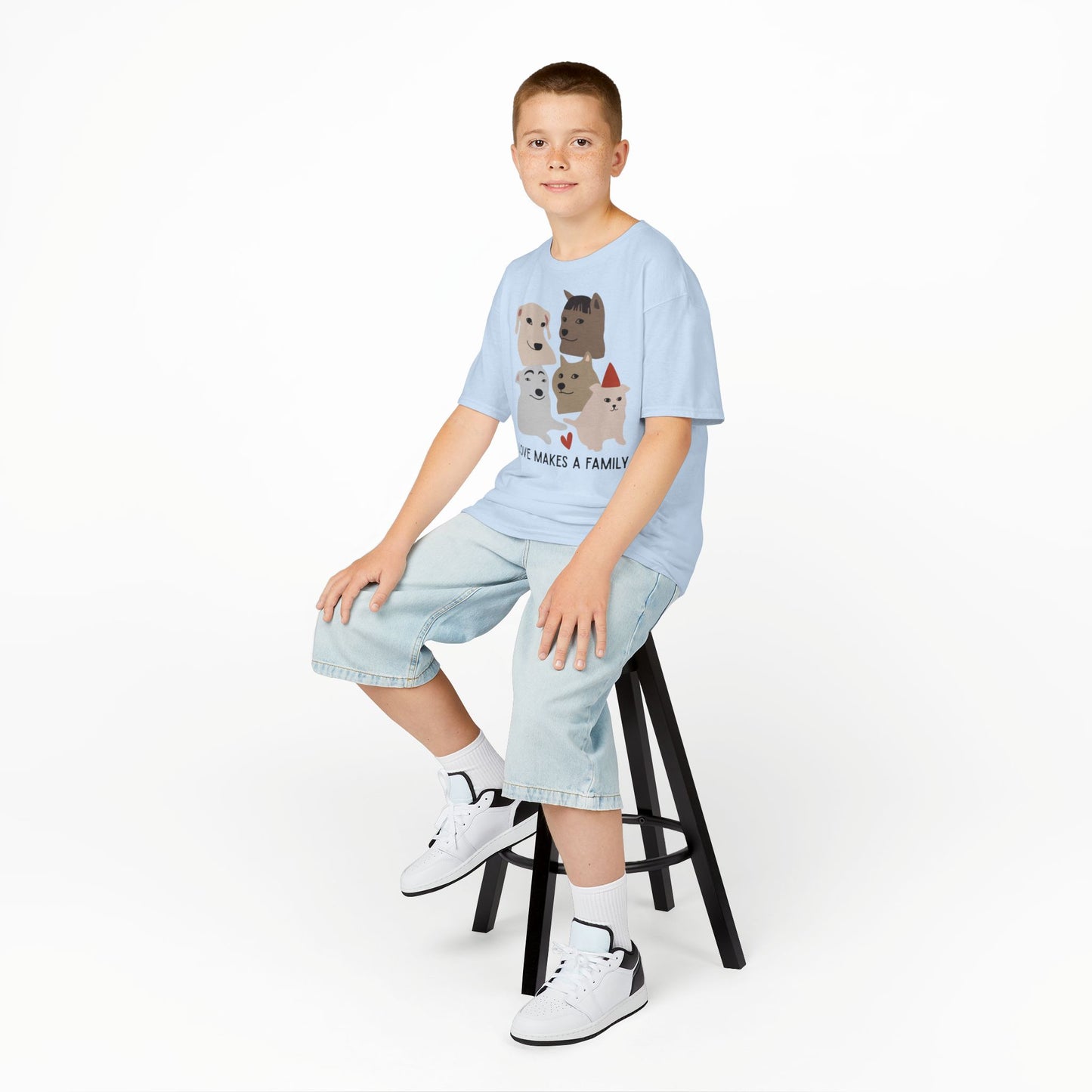 Kids Dog Love Tee - Perfect for Pet Lovers, Gifts for Kids & Family, Adoption Events, Animal Lovers, Birthday Parties