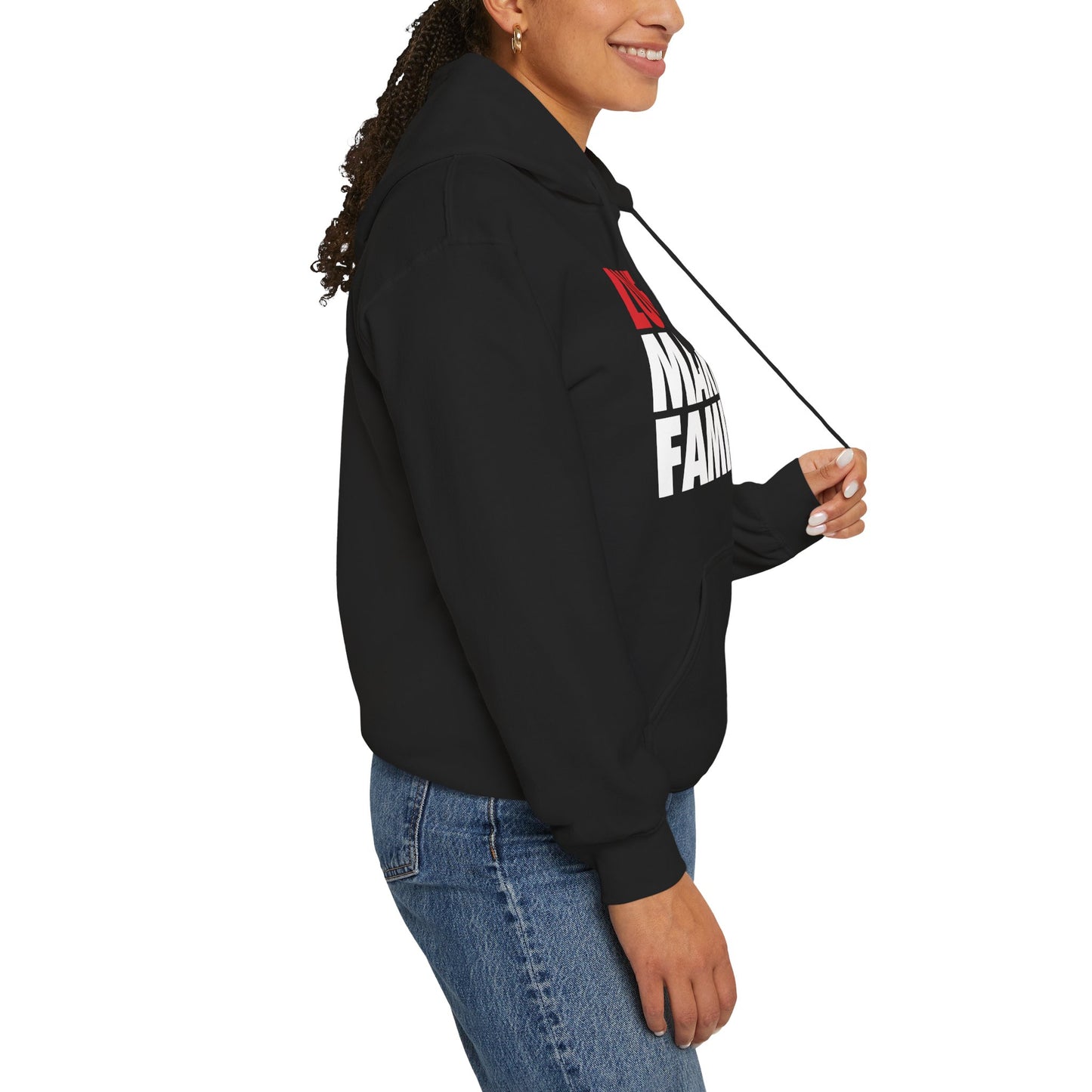 Love Makes a Family Hoodie, Cozy Sweatshirt for Families, Unisex Gift for Parents, Warm Apparel for Celebrations, Family Reunion Outfit