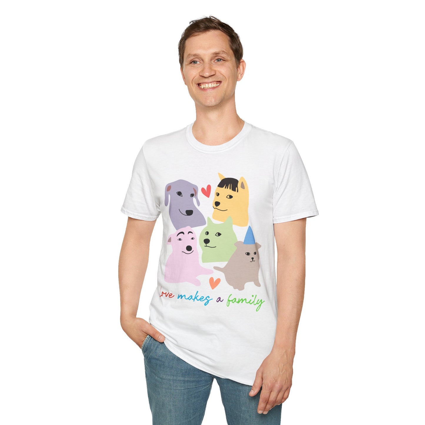 Love Makes a Family Unisex Adult T-Shirt | Rainbow Families Australia Tee, LGBTQ+ Apparel, Family Pride Tee