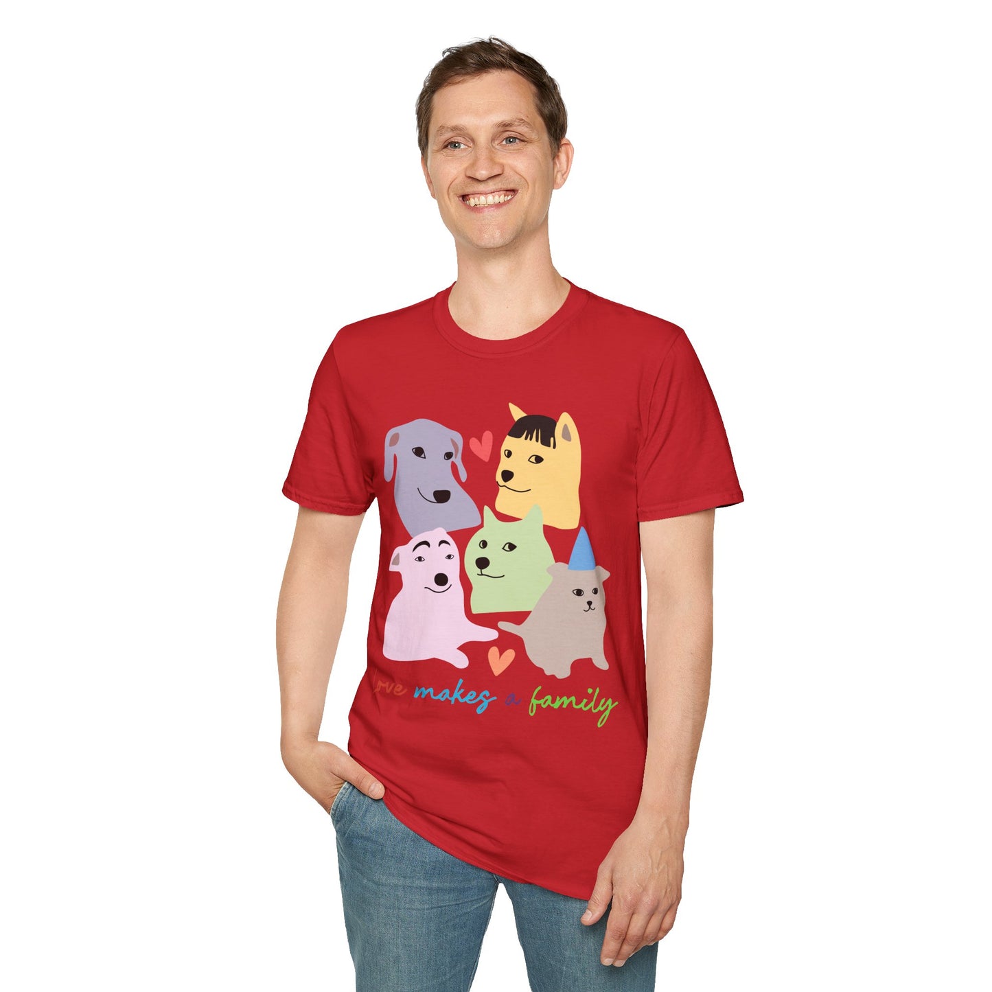 Love Makes a Family Unisex Adult T-Shirt | Rainbow Families Australia Tee, LGBTQ+ Apparel, Family Pride Tee