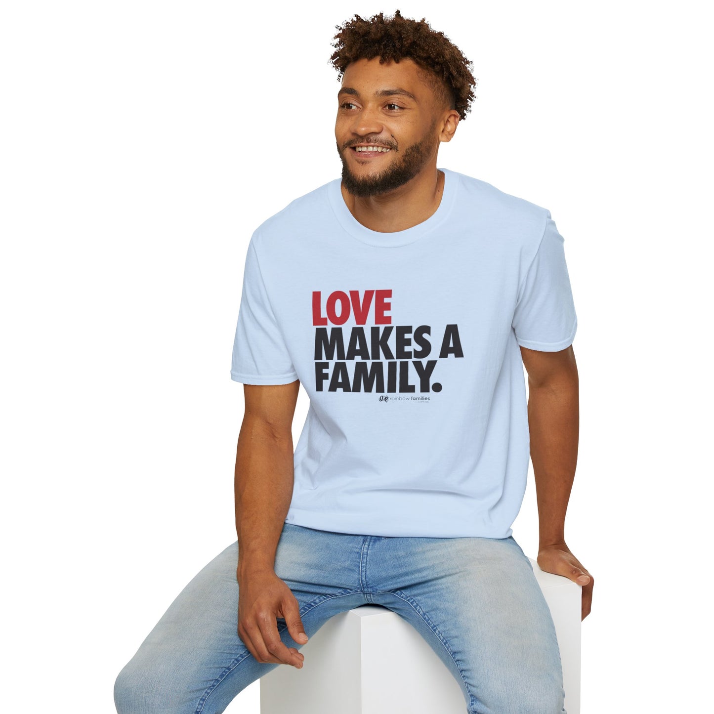 Love Makes A Family Unisex T-Shirt | LGBTQ+ Pride, Rainbow Families Gift, LGBTQ Family T-shirt, Rainbow Families Australia Shirt, LGBTIQA Tee