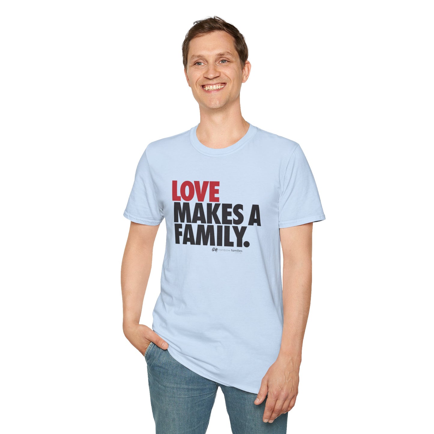 Love Makes A Family Unisex T-Shirt | LGBTQ+ Pride, Rainbow Families Gift, LGBTQ Family T-shirt, Rainbow Families Australia Shirt, LGBTIQA Tee