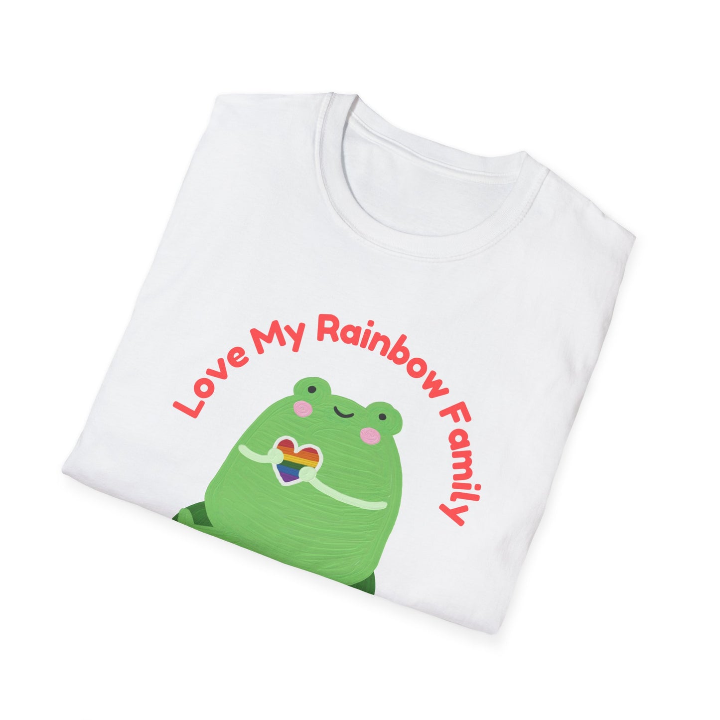 Cute Rainbow Family Frog T-Shirt, Unisex Pride Tee, LGBTQ+ Pride Shirt, Family Love Gift, Fun Casual Wear Pride T-Shirt, Rainbow Families Australia Tee, Queer Apparel