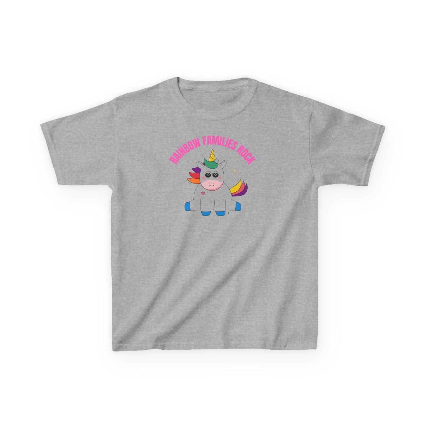 Rainbow Families Rock Unicorn Kids Tee, Cute Pride Kid's Shirt, LGBTQ+ shirt Gift, Family Pride Apparel, Rainbow Families Tees for Kids, Rainbow Family Shirt