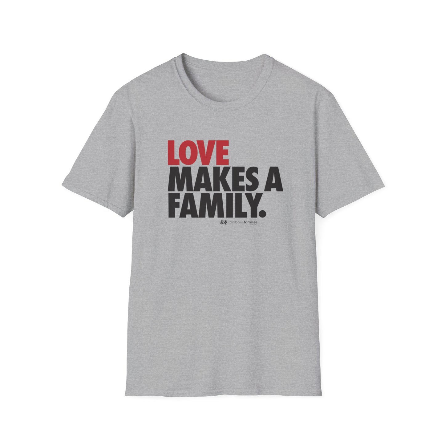 Love Makes A Family Unisex T-Shirt | LGBTQ+ Pride, Rainbow Families Gift, LGBTQ Family T-shirt, Rainbow Families Australia Shirt, LGBTIQA Tee