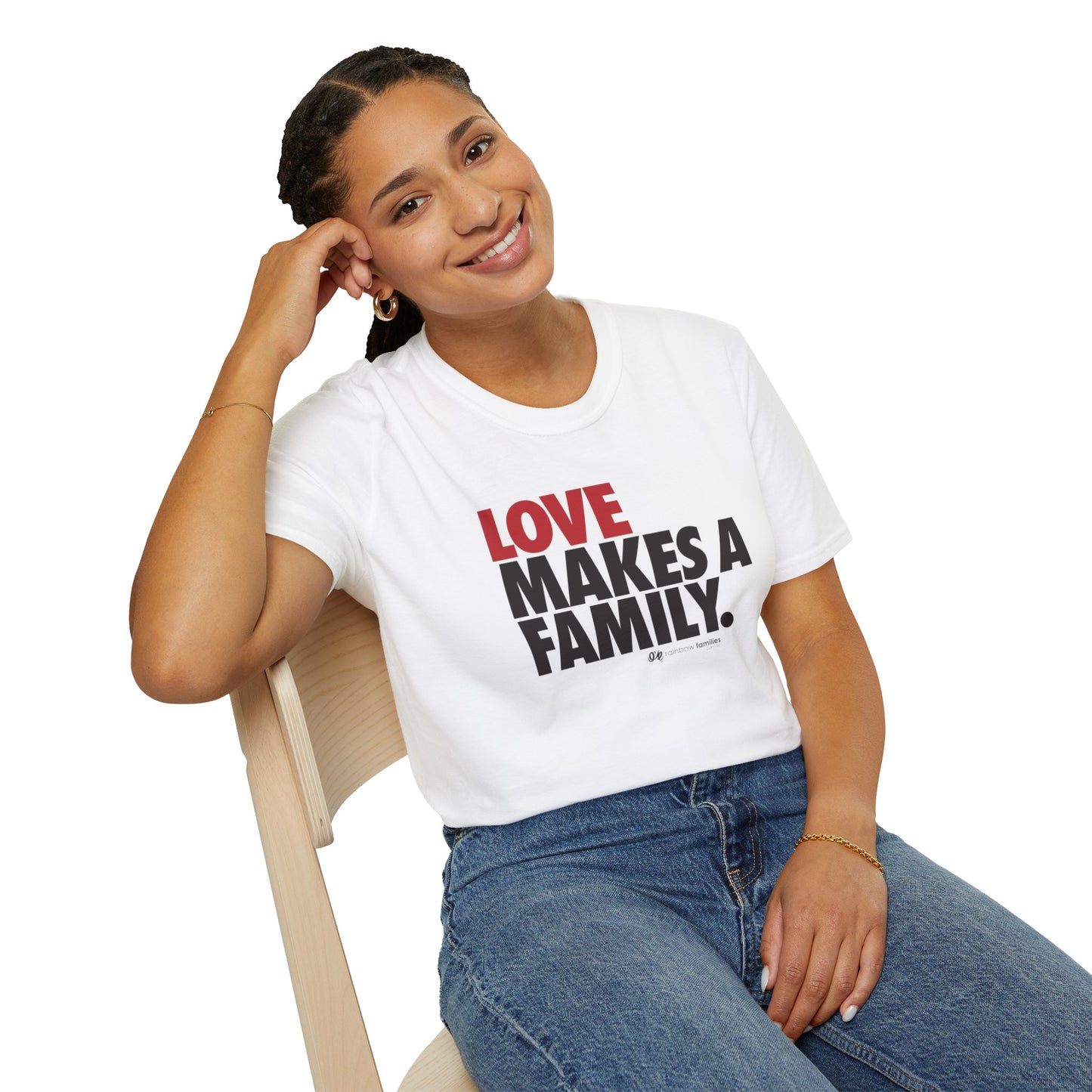 Love Makes A Family Unisex T-Shirt | LGBTQ+ Pride, Rainbow Families Gift, LGBTQ Family T-shirt, Rainbow Families Australia Shirt, LGBTIQA Tee