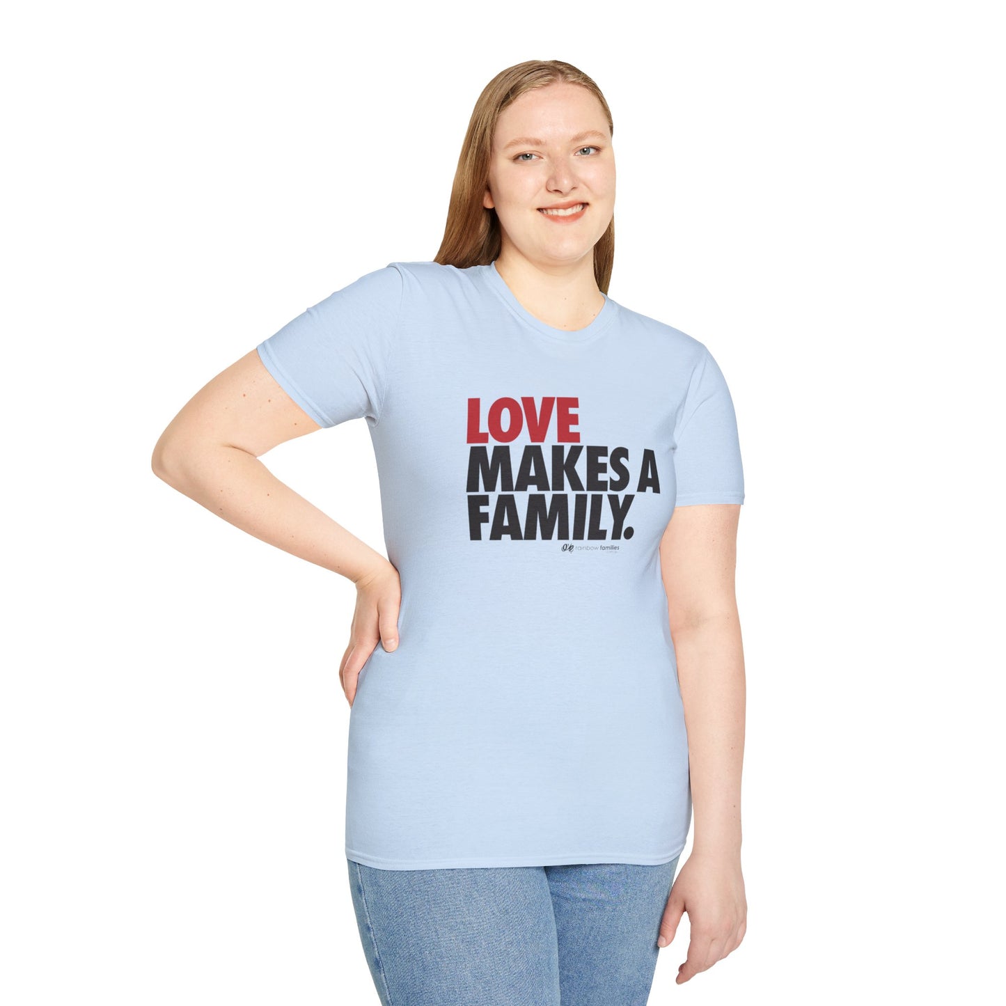 Love Makes A Family Unisex T-Shirt | LGBTQ+ Pride, Rainbow Families Gift, LGBTQ Family T-shirt, Rainbow Families Australia Shirt, LGBTIQA Tee