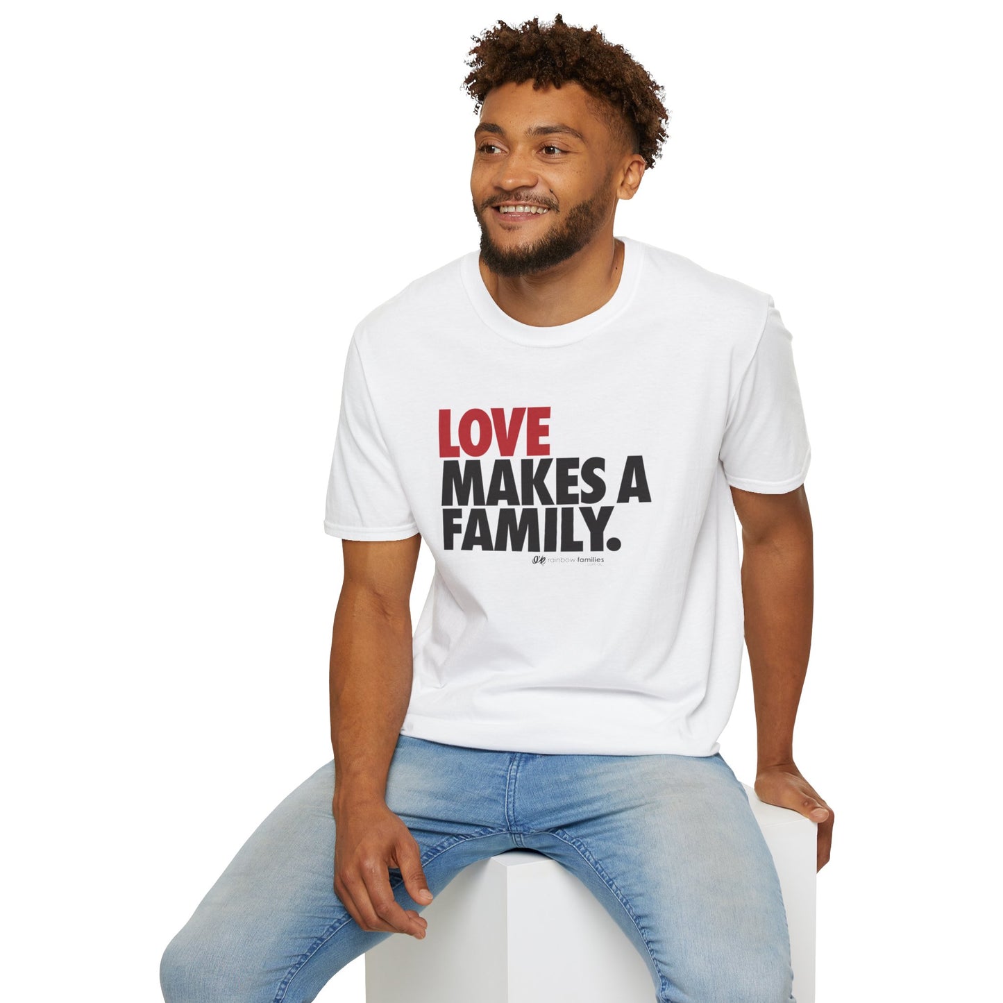 Love Makes A Family Unisex T-Shirt | LGBTQ+ Pride, Rainbow Families Gift, LGBTQ Family T-shirt, Rainbow Families Australia Shirt, LGBTIQA Tee