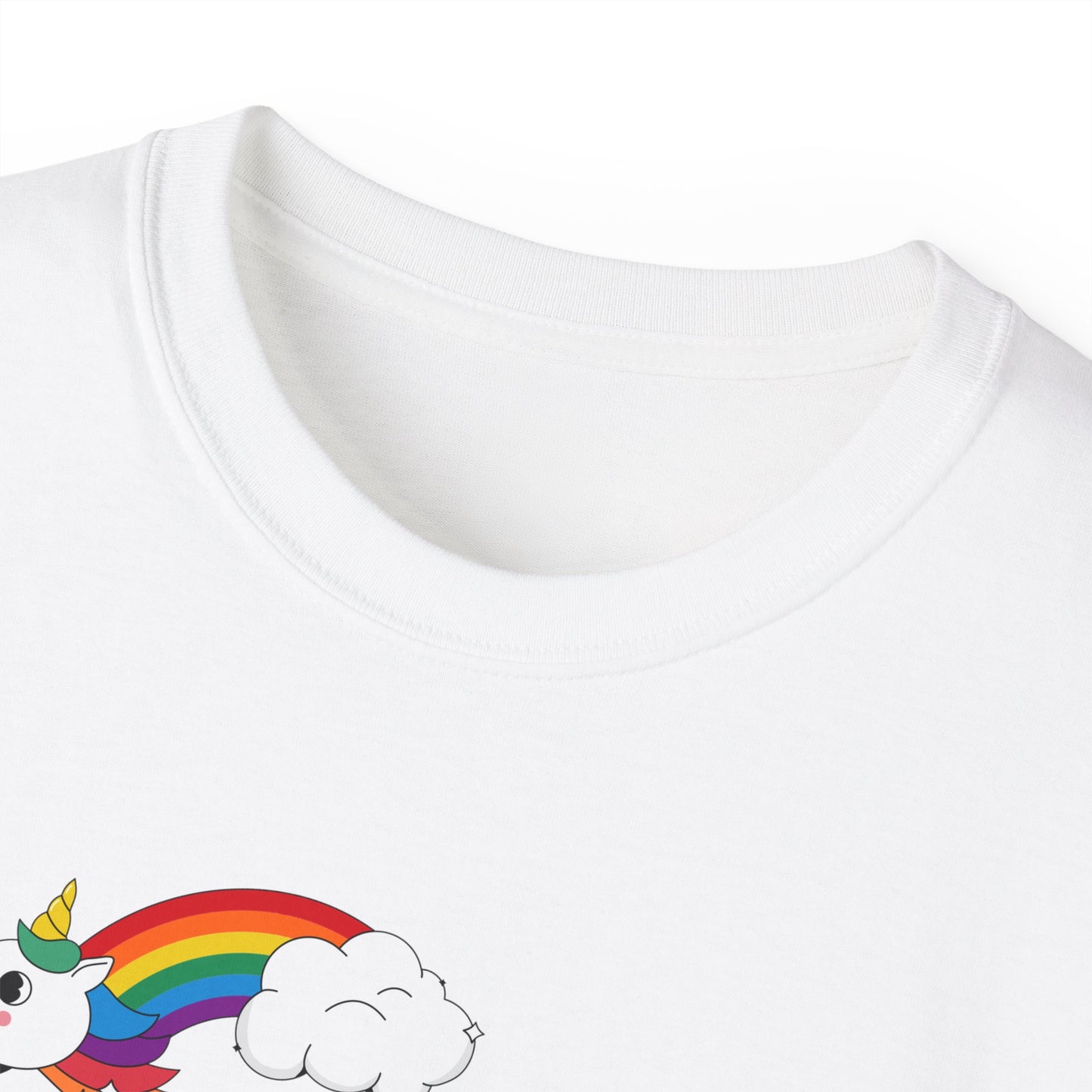 Rainbow Families Unisex Ultra Cotton Tee with Spunky Unicorn.