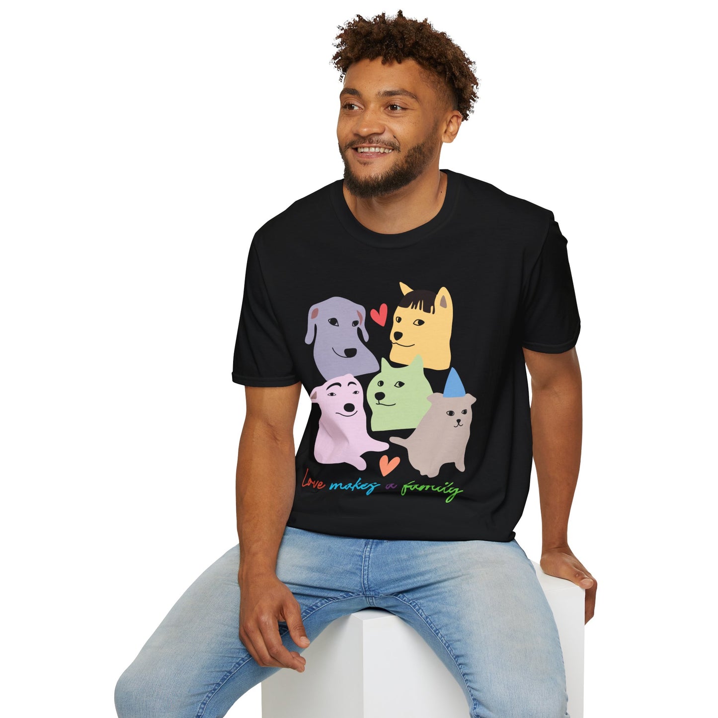 Love Makes a Family Unisex Adult T-Shirt | Rainbow Families Australia Tee, LGBTQ+ Apparel, Family Pride Tee