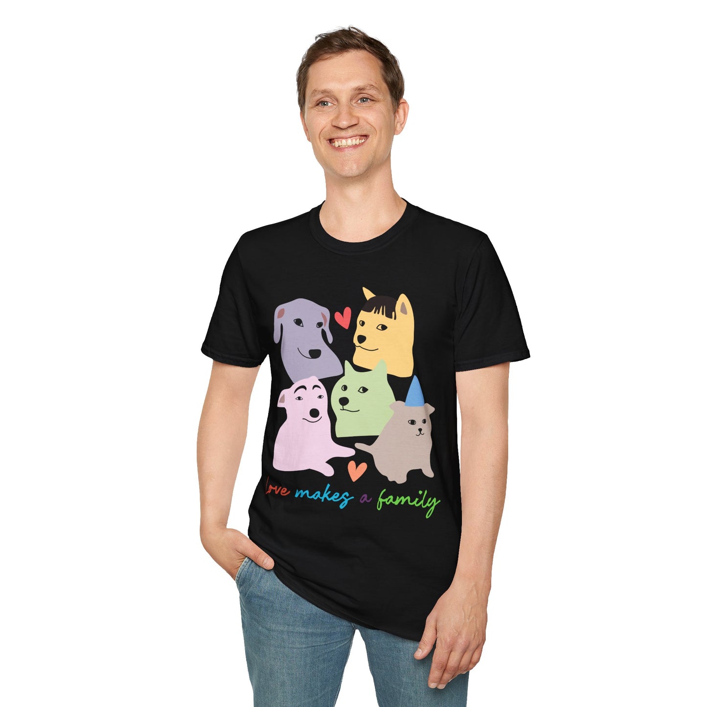 Love Makes a Family Unisex Adult T-Shirt | Rainbow Families Australia Tee, LGBTQ+ Apparel, Family Pride Tee