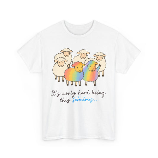 Rainbow Sheep T-shirt, Queer Apparel, Fabulous LGBTQ tee, Gay Dads Shirt, Gift for LGBTQ parents, Pride T-shirt, Family Pride shirt, Fun LGBTIQA shirt T-Shirt, Unisex cotton Tee
