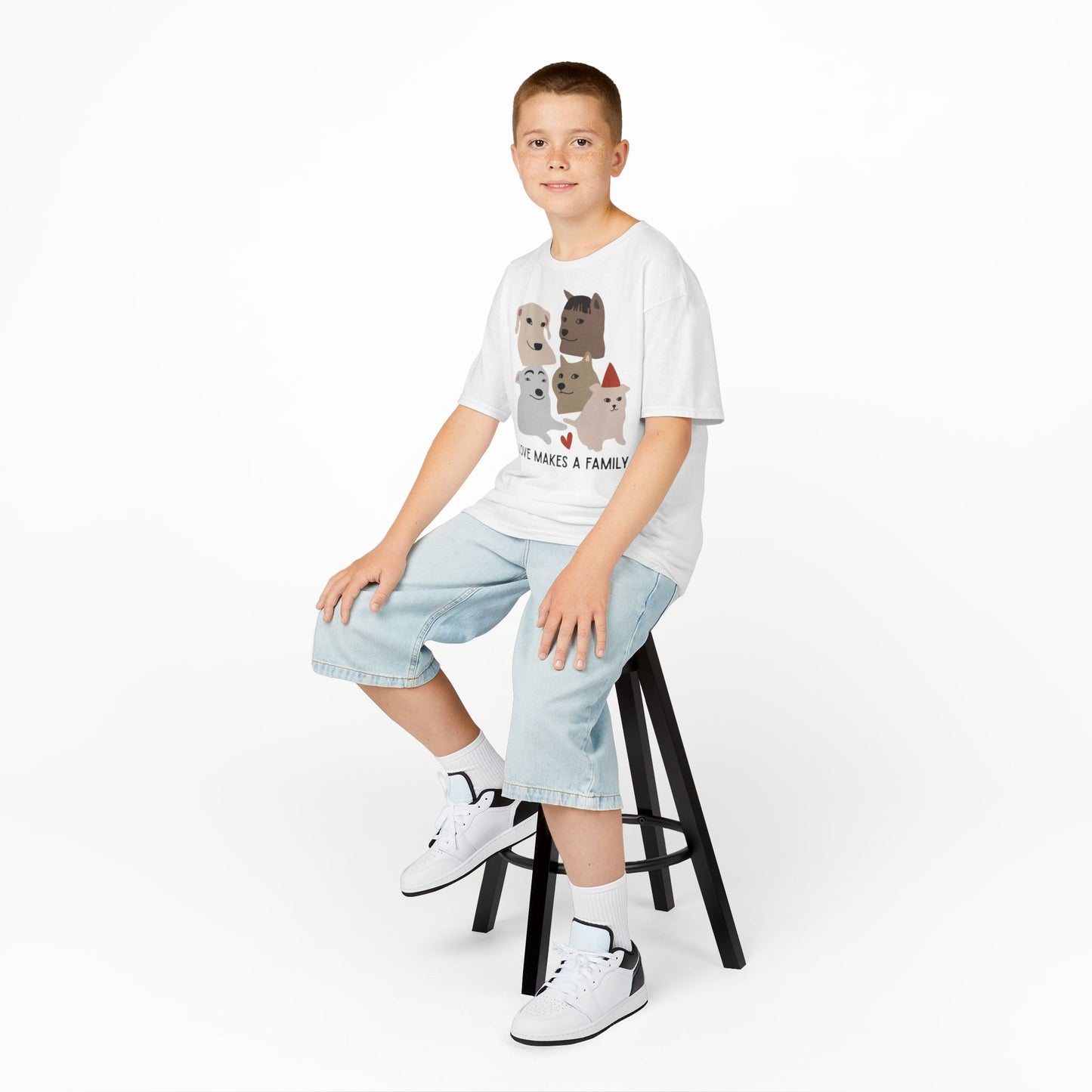 Kids Dog Love Tee - Perfect for Pet Lovers, Gifts for Kids & Family, Adoption Events, Animal Lovers, Birthday Parties
